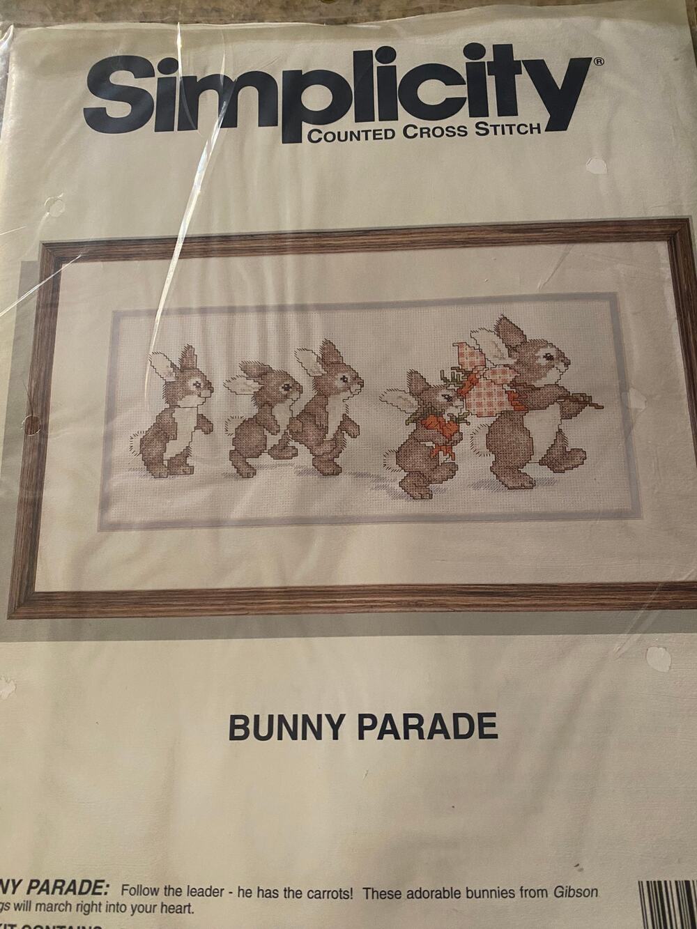 Simplicity Gibson "Bunny Parade"Cross Stitch Kit